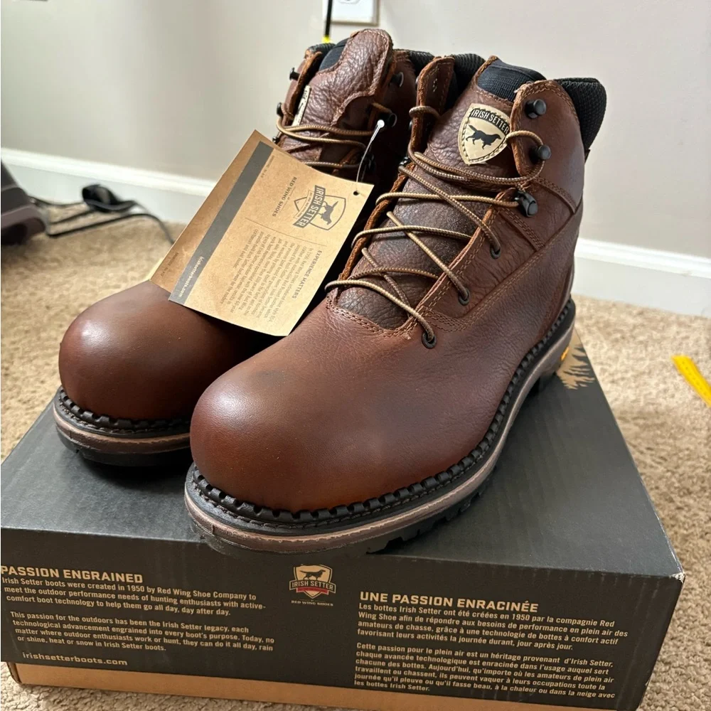 Irish Setter Edgerton 6” Leather Work Boots Size 13  new in Box
